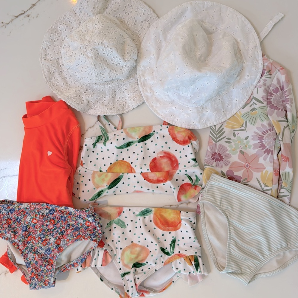 Lot of girl 18-3T swim (sizing is funny-see description)